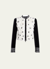 GIORGIO ARMANI SILK ROSE-EMBROIDERED VELVET JACKET