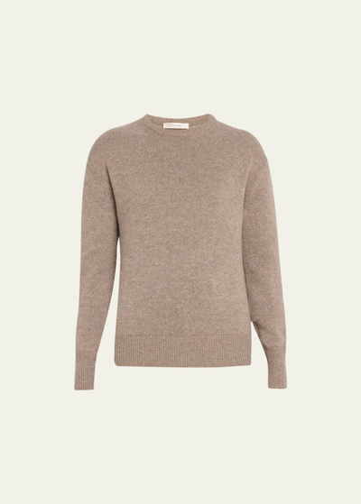 The Row Darcis Cashmere Crewneck Jumper In Beige