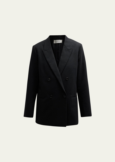The Row Tristana Jacket In Black / Grey Mela