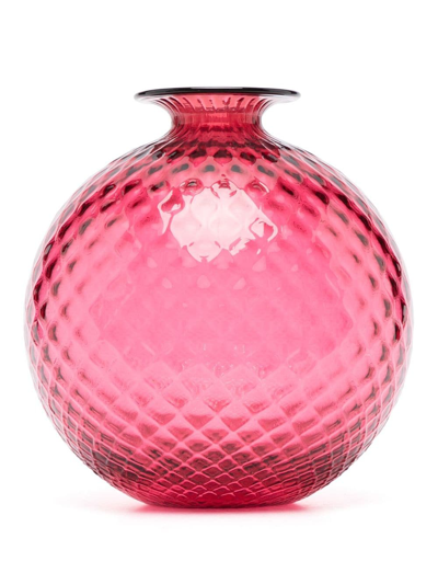 Venini Monofiore Transparent-design Vase (16.5cm) In Rosa