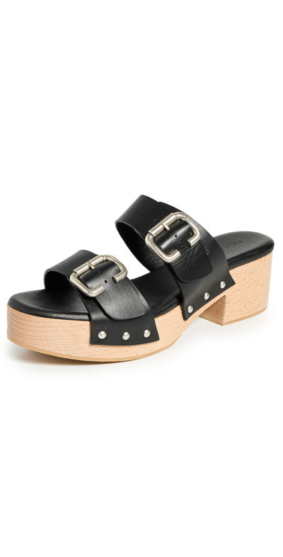 Freda Salvador Alek Clogs In Black Calf