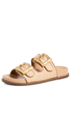 Schutz Enola Slide Sandal In Areia/light Wood