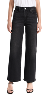 Frame Le Slim Palazzo High Waist Wide Leg Jeans In Black Thorn