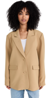 Good American Luxe Suiting Boyfriend Blazer In Pecan