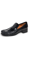 Acne Studios Block-heel Leather Loafers In Black