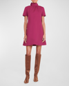 Staud Ilana Tie-back Bow Mini Dress In Syrah