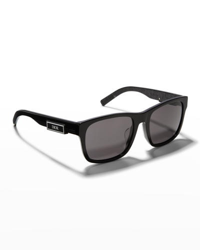 Dior B23 S2f Square Sunglasses, 58mm In Black