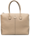 TOD'S LOGO-PATCH LEATHER TOTE BAG