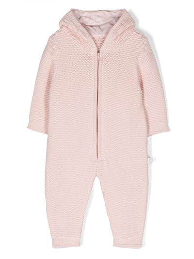 Stella Mccartney Pop-up Animal-ears Knitted Babygrow In Pink