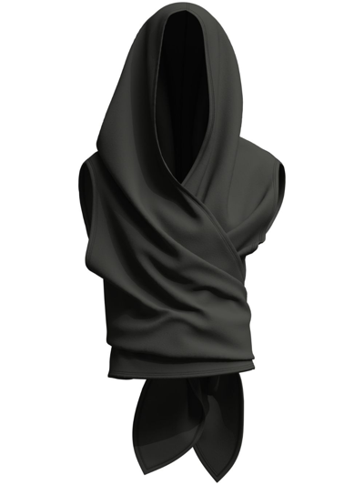 Margherita Maccapani The Hood Ruched Blouse In Black