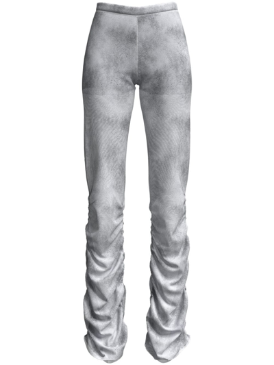Margherita Maccapani The Ruched Low-rise Trousers In Grey