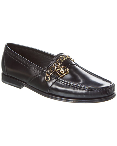 Dolce & Gabbana Leather Loafer In Black