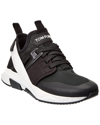 Tom Ford Panelled Logo-patch Sneakers In Black