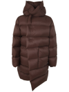 RICK OWENS RICK OWENS OVERSIZED HOODED PADDED QUILTED COAT
