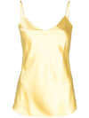 Polo Ralph Lauren Silk Satin Top In Yellow