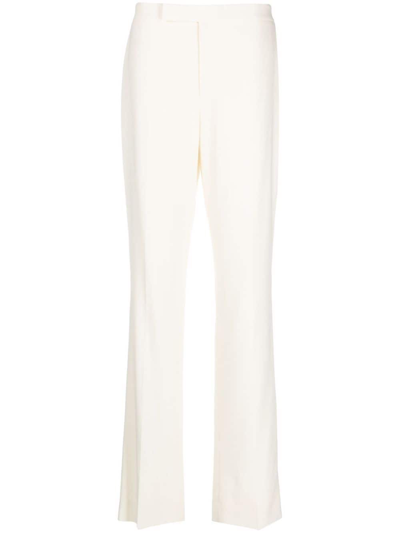 Ralph Lauren Seth Wool Crepe Tuxedo Trouser In White