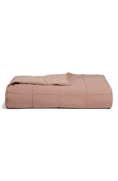 Parachute Linen Box Quilt In Brown