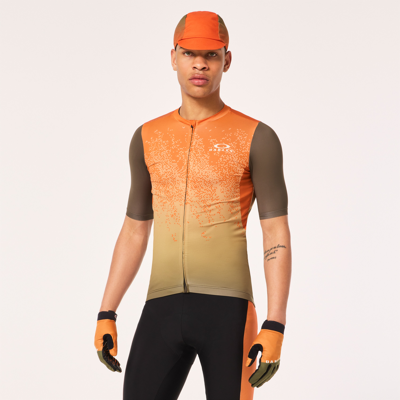 Oakley Endurance Dazzle Camo Jersey In Orange,green