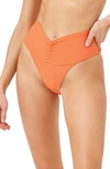 L*space Ribbed Bikini Bottoms In Tangerine