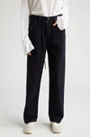 ACNE STUDIOS 1991 TOJ HIGH WAIST LOOSE FIT BELTED JEANS