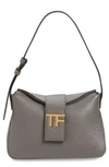 Tom Ford Mini Grained Leather Hobo In 1g003 Graphite
