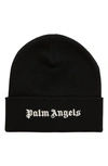 PALM ANGELS EMBROIDERED LOGO BEANIE