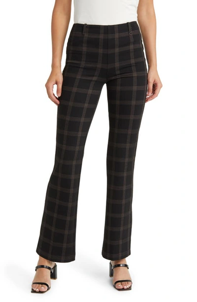 Lyssé Baby Bootcut Pants In Cold Chestnut Check
