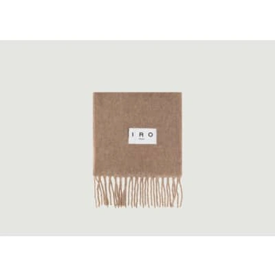 Iro Fringe-edge Brushed Scarf In Braun