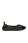 The Row Glove Calfskin Ballerina Flats In Black