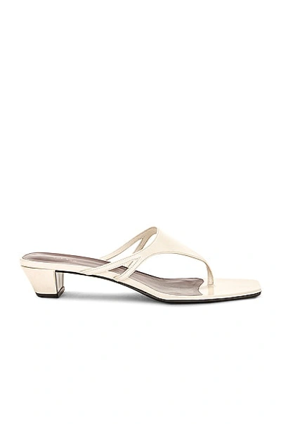 The Row Graphic Thong Kitten Sandal In Ivory