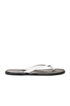 The Row Round Head Flat-bottom Flip Flops In White