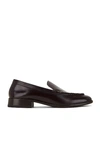 The Row Burgundy Mensy Loafers In Bordeaux