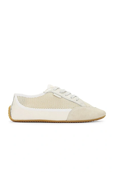 The Row Bonnie Canvas And Suede Sneakers In White
