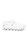 On Low Top Sneakers With Mesh Upper And Rubber Outsole In Undyed White