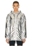 Moncler Jubba Hooded Metallic Shell Jacket In Silver