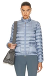 Moncler Lans Long-sleeved Down Jacket In Light Blue