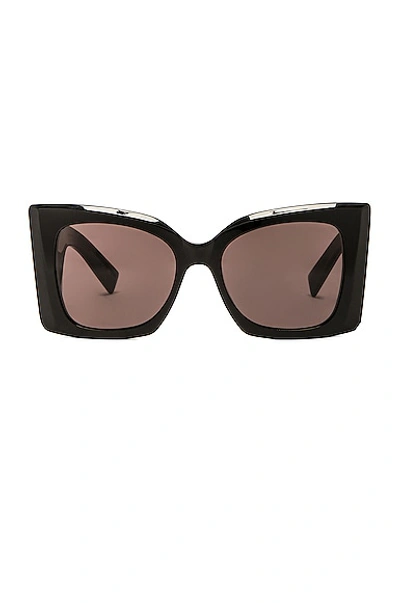 Saint Laurent Blaze Sunglasses In Black