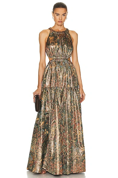 Ulla Johnson Celestina Cut-out Detailed Gown Dress In Gold
