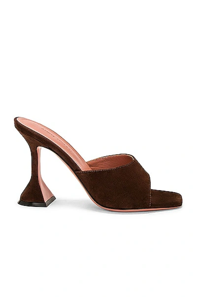 Amina Muaddi Lupita Heeled Slippers In Brown