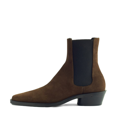 Proenza Schouler Bronco Suede Chelsea Boots In Brown