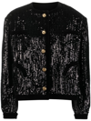 Blazé Milano Sequin-embellished Single-breasted Jacket In Black