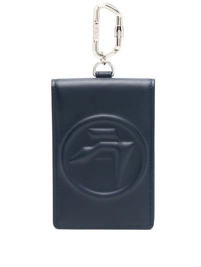 Ambush Amblem Logo-embossed Leather Cardholder In Blue