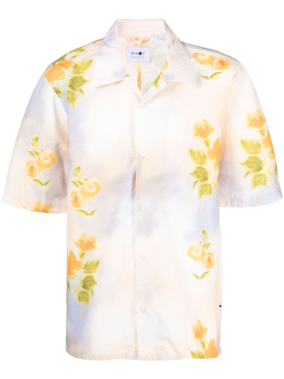 Nn07 Ole Floral-print Cotton-blend Shirt In Multicoloured