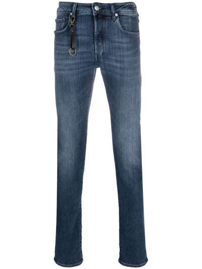 Incotex Tapered-leg Stretch-cotton Jeans In Blue