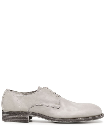 Guidi Lace-up Suede Derby Shoes In Grey