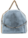 Stella Mccartney Mini Falabella Faux Fur Shoulder Tote In Blue