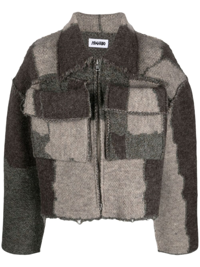 Magliano Zip-up Wool Jacket In Brown