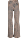 ACNE STUDIOS LOGO-PATCH FLARED JEANS