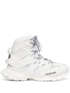 Balenciaga Track Hike Panelled Faux-leather Boots In White