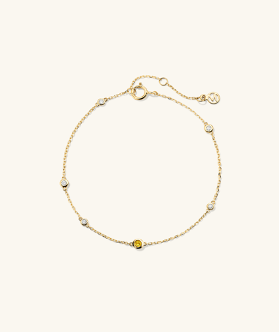 Mejuri Multi Gemstone Station Bracelet Citrine In Yellow